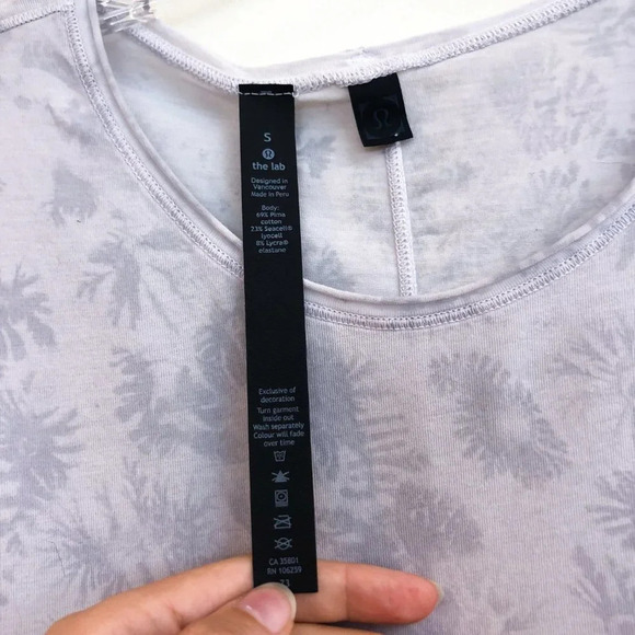 Lululemon Like New Collection White Splatter Printed Sleeveless Muscle Tank Top - Picture 5 of 9